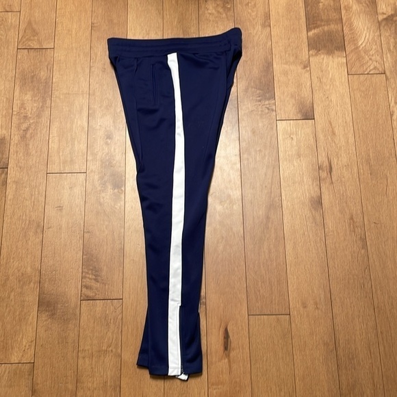 Aritzia Babaton TNA Navy Blue White Stripe Tuxedo Pant track jogger, sz M (S) - Picture 10 of 14